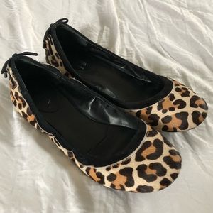 Leopard ballet flats